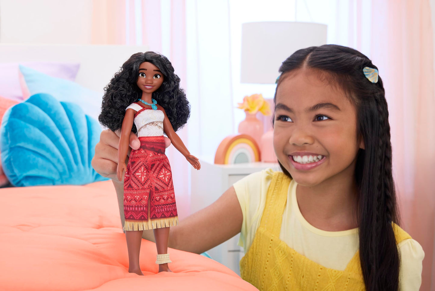 Mattel Disney Moana 2 Doll with 2 Accessories, Removable Outfit with Necklace and Anklet, Moana 2 Inspired JBT56