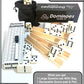 Games Dominoes Double 6, Tournament Size, Two Toned with Spinner (Center) Rivets, in Wooden case