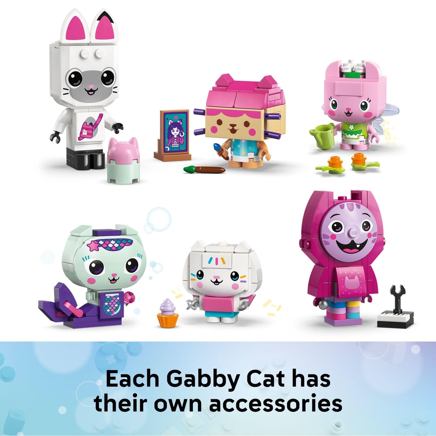LEGO Gabby’s Dollhouse Gabby’s Brick-Built Cat Friends Building Toy for Girls & Boys - Pretend Play Set W/6 Animal Toy Figures for Kids, Ages 6+