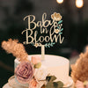 ZOUYEE Baby in Bloom Cake Topper for Baby Shower Decorations - Rustic Wooden Boho Floral Wreath Sign - Neutral Gender Reveal & Pregnancy Announcement