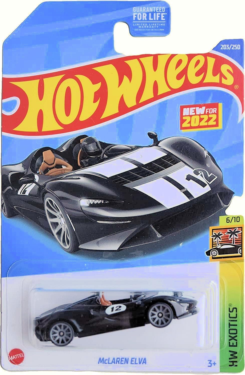 Hot Wheels 2022 Exotics Super Car 5?Pack - McLaren Elva, ‘71 Lamborghini Miura SV, Sian FKP 37, Lotus Elise & Koenigsegg Gemera | Die-Cast Metal 1:64