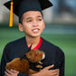 DolliBu Squirrel Graduation Plush Toy - Soft Huggable Graduation Stuffed Animal Dress Up with Gown and Cap with Tassel Outfit with Personalization