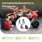 Yiju 1/64 Scale Hand Painted Repairman Figurines, Resin Miniature People for Diorama and Car Model Scenes, Red A (3 Figurines + Toolbox)