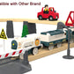 Battery Powered Train Set for Railway System, Electric Train Toys for Wooden Tracks, 3Pcs Motorized Locomotive Trains for Toddlers Compatible