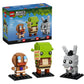 LEGO BrickHeadz Shrek Donkey & Gingy Figures Set #40923 - 260 Pieces, 3 Collectible DreamWorks Characters incl. Shrek's Beware Ogre Sign | Ages 10+ |