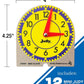 Judy Instructo Mini-Clocks - 4 1/8 x 4 inches - Set of 12, Size 6