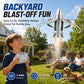 HTURCCOP Remote Control Rocket Drone for Kids, Foldable RC Aircraft Toy with Mist Spray, 2.4GHz Easy Flying Toy with 2 Rechargeable Batteries, Outdoor