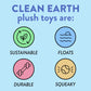 Spunky Pup Clean Earth Plush Caribou | Made from 100% Recycled Water Bottles | Large