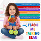 Bundaloo Talking Learning Dress-Up Bear for Toddlers - Educational Plush Toy that Talks & Sings ABCs, Zipper Button Shoelace Buckle Skills, 18”