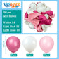 KADBANER White light pink rose red Latex Balloons,100 Pack 12 Inch
