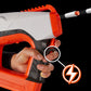 Nerf Pro Sender Half-Length Semi Automatic Dart Blaster, 150 FPS, 30 Nerf Pro Half-Length Darts, 15-Dart Magazine, Eyewear, Gifts for Teens, 14+
