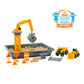 CAT Dig N’ Build Dirt Playset - 12 oz Moldable Dirt Compound, Working Crane, 2 Little Machines Vehicles, Construction Molds & Easy-Cleanup Tray