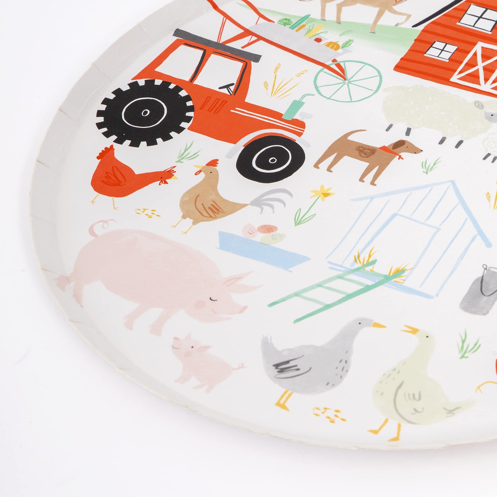 Meri Meri On The Farm Party Plates, Pack of 8 Disposable Paper Plates