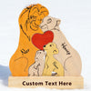 Custom Wooden Bear Family Puzzle with 2-9 Names,Mom Dad’s Day Gifts(Lion)