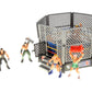 PowerTRC 32 Pcs Wrestling Toys for Kids, Wrestler Play Set with 2 Wrestle Rings Style, 12 Super Wrestlers, Many Realistic Accessories, Toy Figures