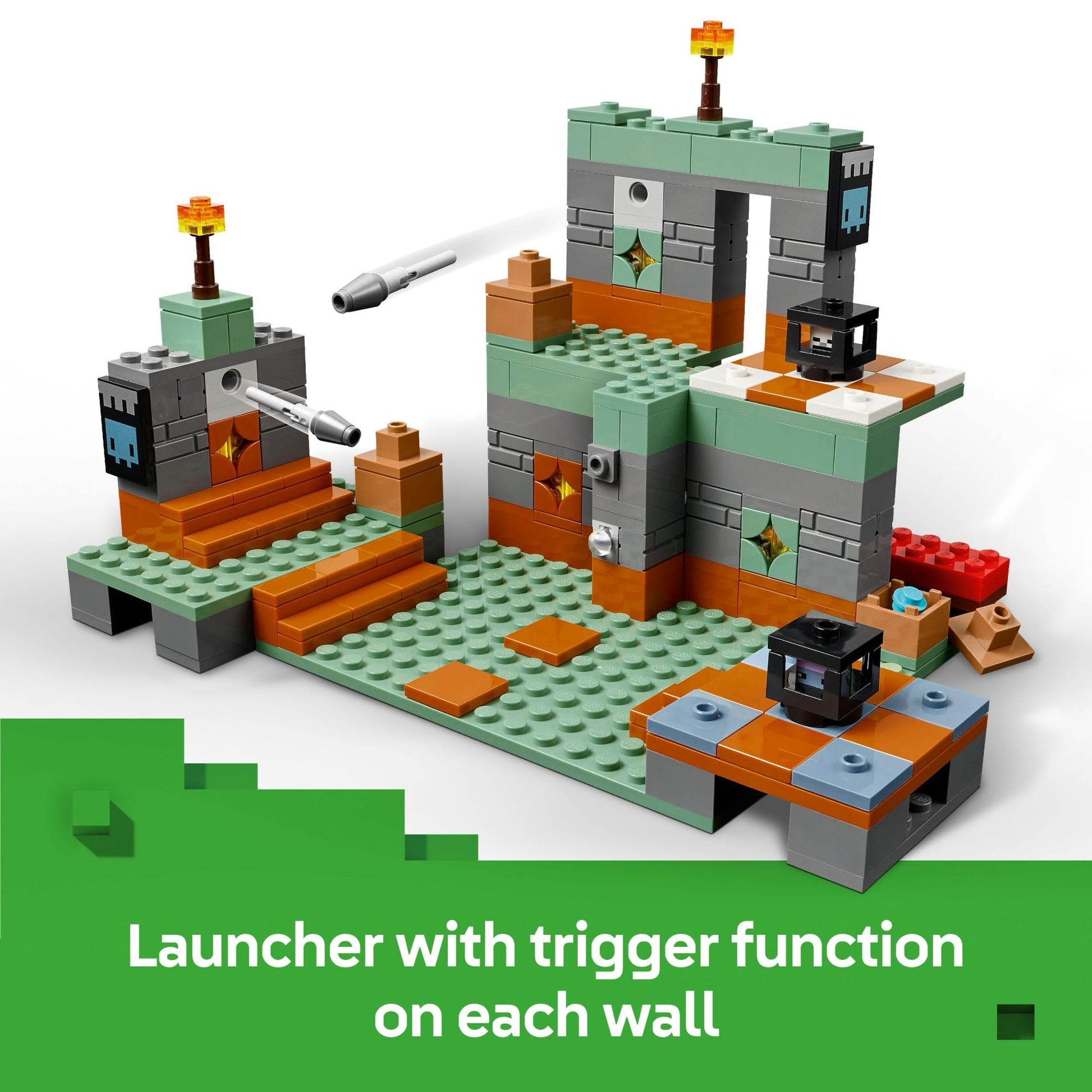 LEGO Minecraft The Trial Chamber Building Toy - Gamer Playset for Kids, Girls and Boys, Ages 8+ - Includes Shadow Hoodie Minifigure for Pretend Play