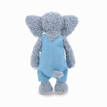 MR ViviCare 16" Soft Blue Elephant Stuffed Animals for Boys and Girls,Cuddly Knitted Dressed Stuffed Elephant Plush Toys for Newborn Babies