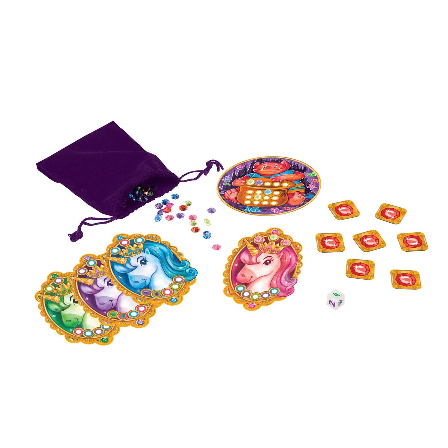 Peaceable Kingdom Share and Sparkle Unicorns Cooperative Strategy Game for Families and Kids Ages 4 & Up