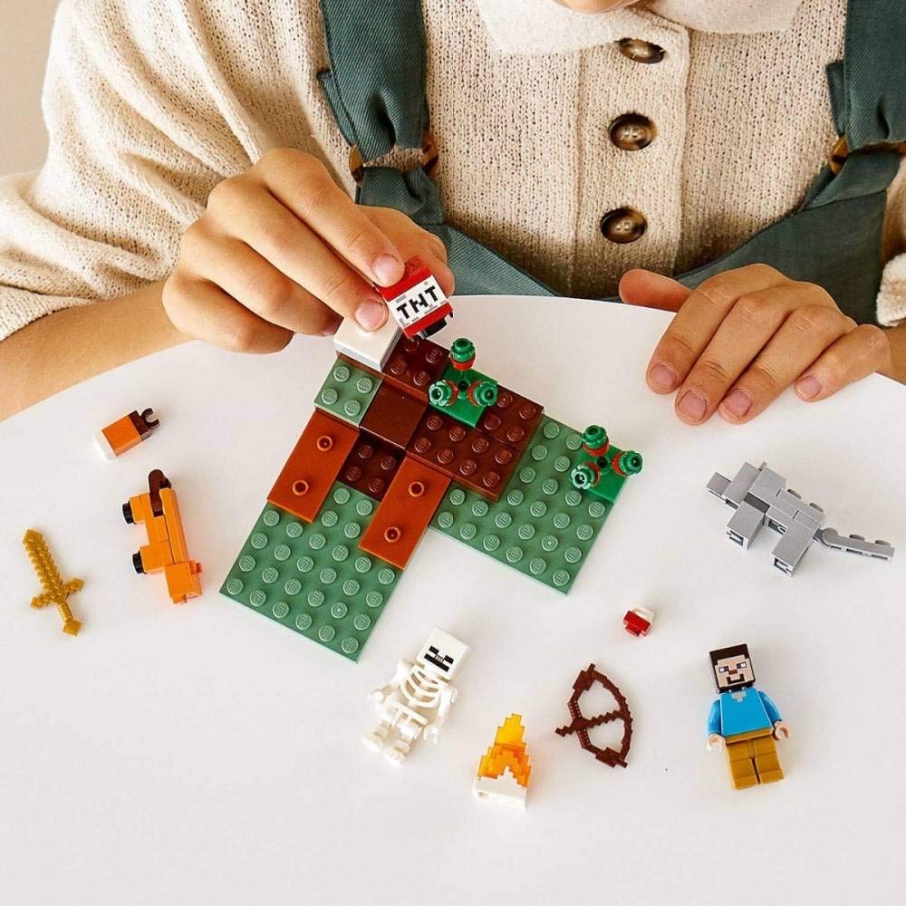 LEGO Minecraft The Taiga Adventure 21162 Brick Building Toy for Kids Who Love Minecraft and Imaginative Play (74 Pieces)