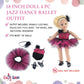 Emily Rose 18 Inch Doll Ballet Clothes Set - 4 PC Pink Ballerina Outfit Leotard, Tutu, Headband & Tap Shoes Set | Dance Recital Costume | Doll Not