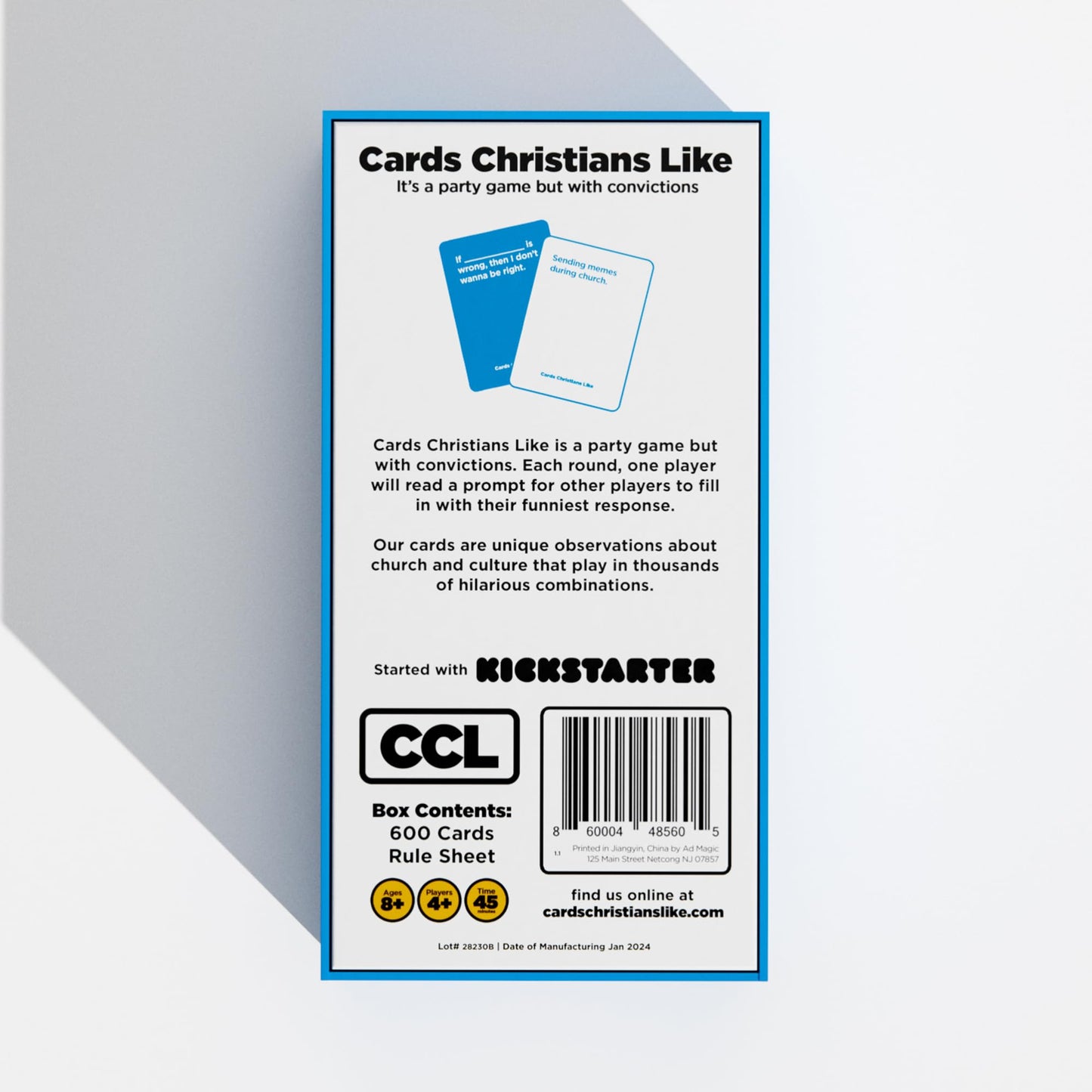 Christians Like Cards Party Game - 600 Cards - Humorous Prompt Cards with Funny or Edgy Responses - Fun for Teens, Adults - Ideal for Families, Youth