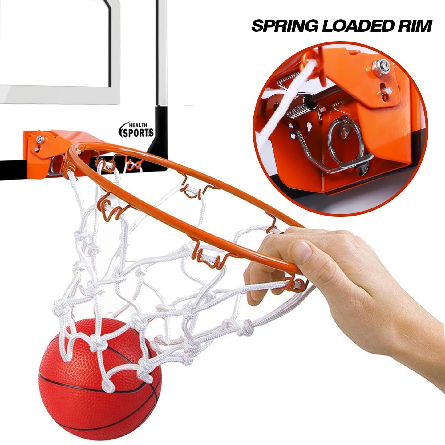 AOKESI Indoor Mini Basketball Hoop Set for Kids -Door Hoops Wall Mount