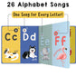Learning Bugs Interactive Letter Song Book for 1 Year olds - 26 Alphabet Songs, Nursery Rhyme Tunes, ABC Recital for 2 Year olds, Sturdy Pages