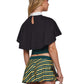 Dolls Kill Sly Wizard Costume by Trickz N’ Treatz - Women’s Corset Top with Striped Skirt, Cape Shrug & Wand, Green, XX-Large