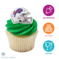 DecoPac NFL Buffalo Bills Helmet Rings, 24 Football Cupcake Decorations, Officially Licensed, Football Rings, Food Safe Cake Toppers - 24 Pack