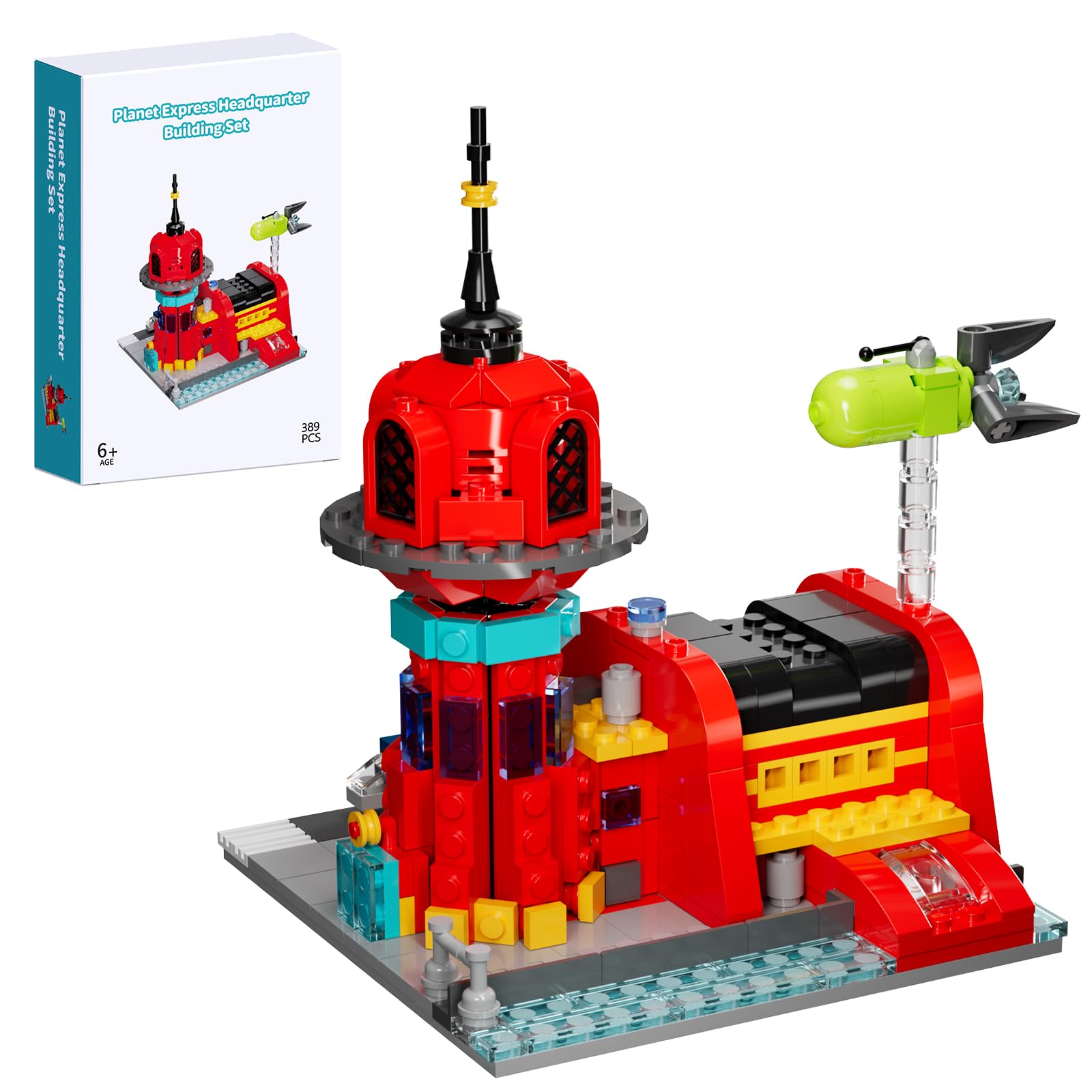 Future Planet Express Headquarter Building Set, Comedy Animation Spaceship Toy, A Collectible Gift for Anime Fans, Suitable for 14+ Adults Boys Girls