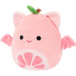 Squishmallows Original 8in Jabari The Pink Grapefruit Bat - Official Jazwares Plush (Little)
