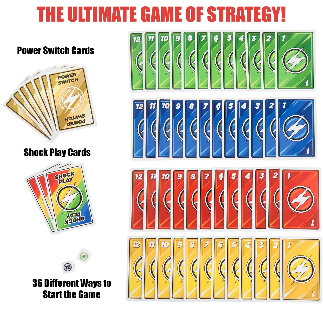 Power Switch Card Game - Quick Strategy Fun for Kids and Adults (Ages 8+)