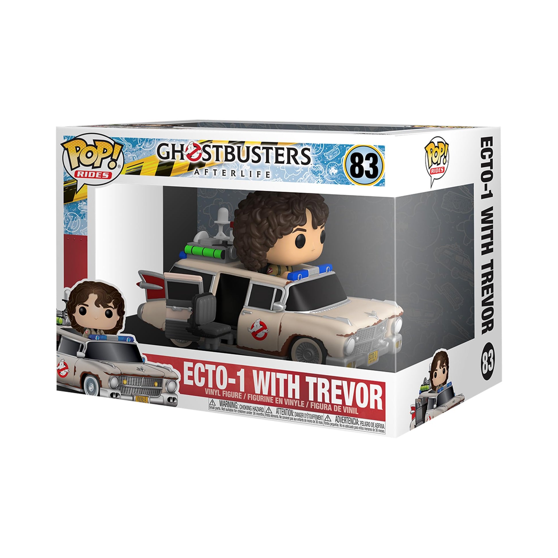 Funko POP Ride Super Deluxe Movies: Ghostbusters Afterlife - Ecto 1 with Trevor, Multicolor, Standard, (47679)