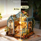 DIY Miniature House Kit for Adults, Teens and Beginners, Mini House Building Kit with Furniture and LED Lights, Wooden Dollhouse Kit Decoration