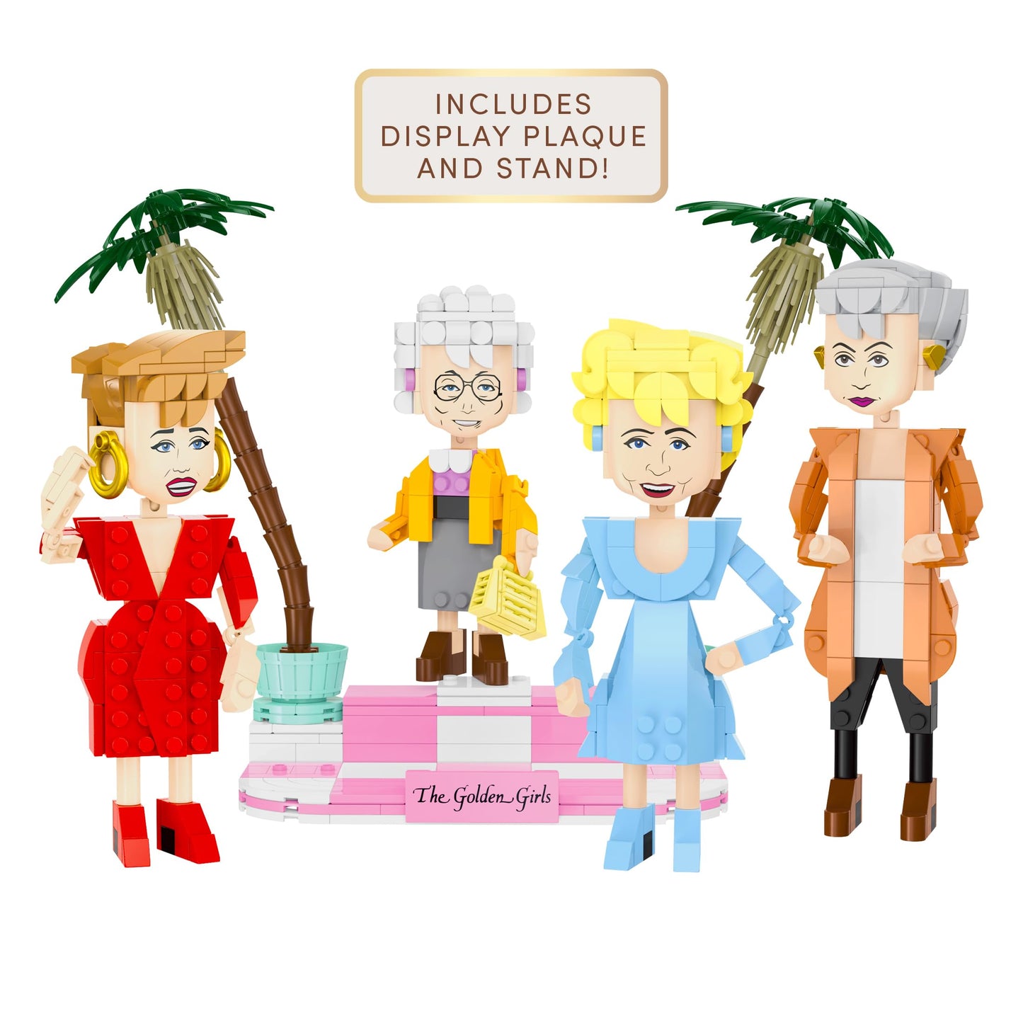 Brickcraft The Golden Girls Building Blocks Set, 734 PCS Brick Toy Kit for Ages 8+, Retro TV Show Collectible Figures Model, Fun Display Build