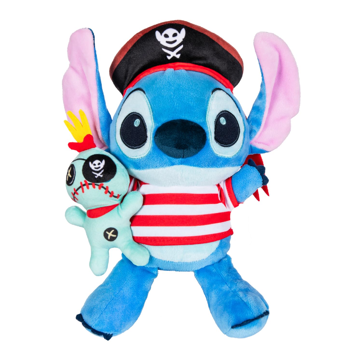 Kids Preferred Disney Baby Pirate Stitch Holding Little Scrump, Plush Stuffed Animal Toy, Embroidered Details, for Baby and Toddler Boys & Girls