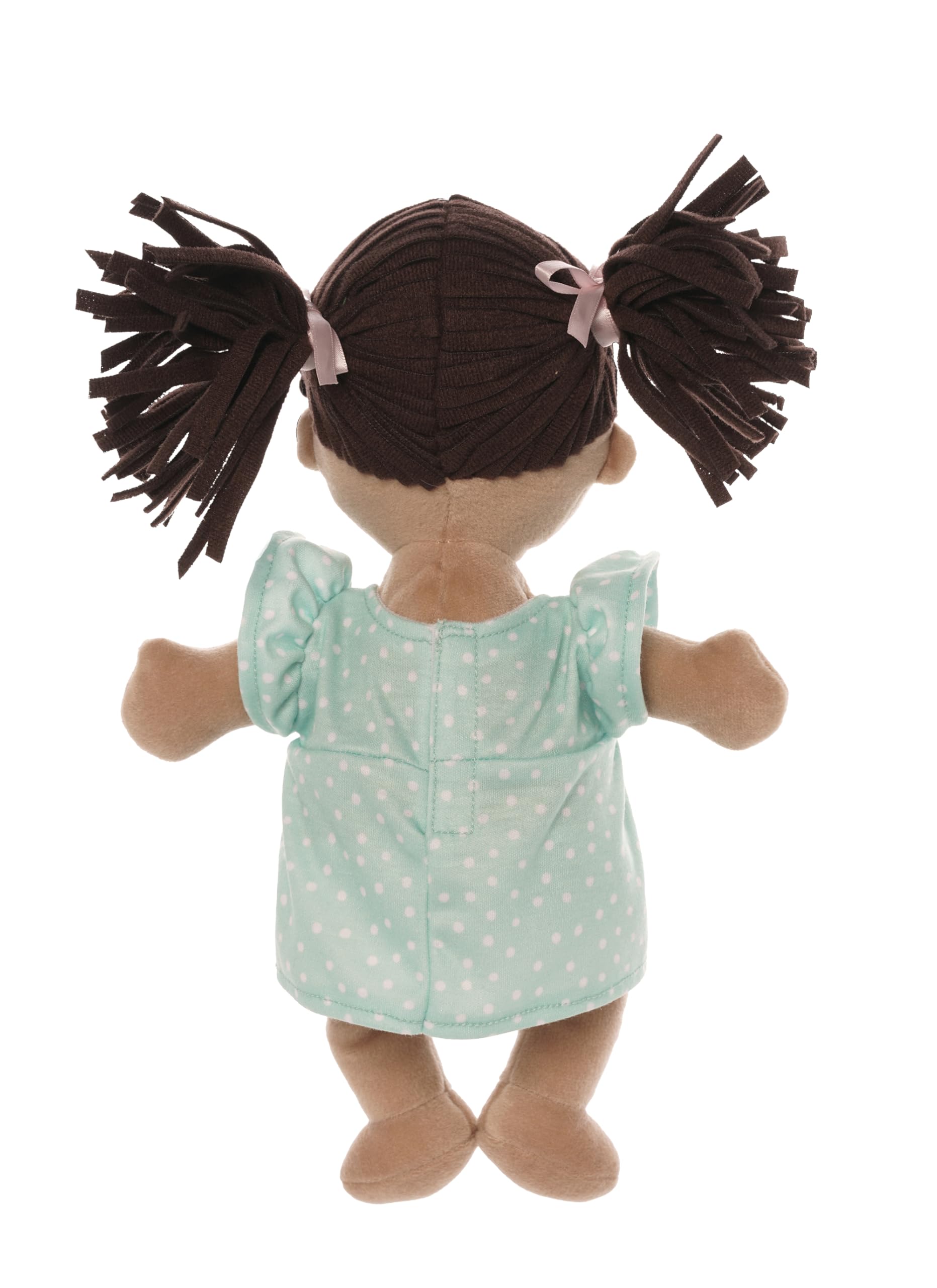 Love, Stella Soft Baby Doll for 1 + Year Old by Manhattan Toy - Beige with Brown Pigtails