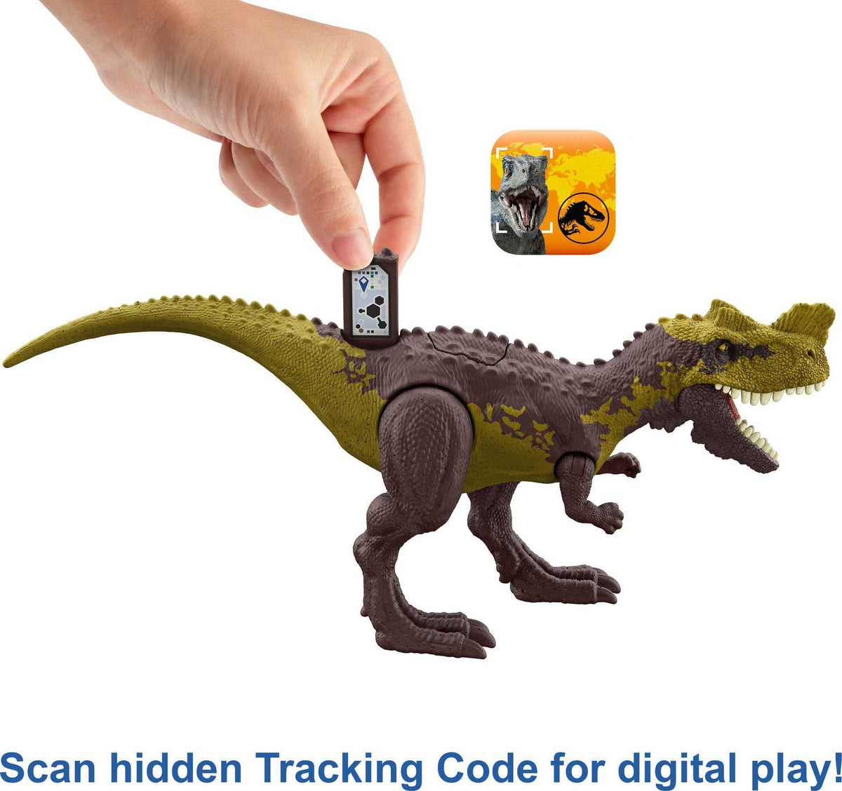 Mattel Jurassic World Strike Attack Genyodectes Serus Dinosaur Action Figure Toy with Attack Feature & Movable Joints