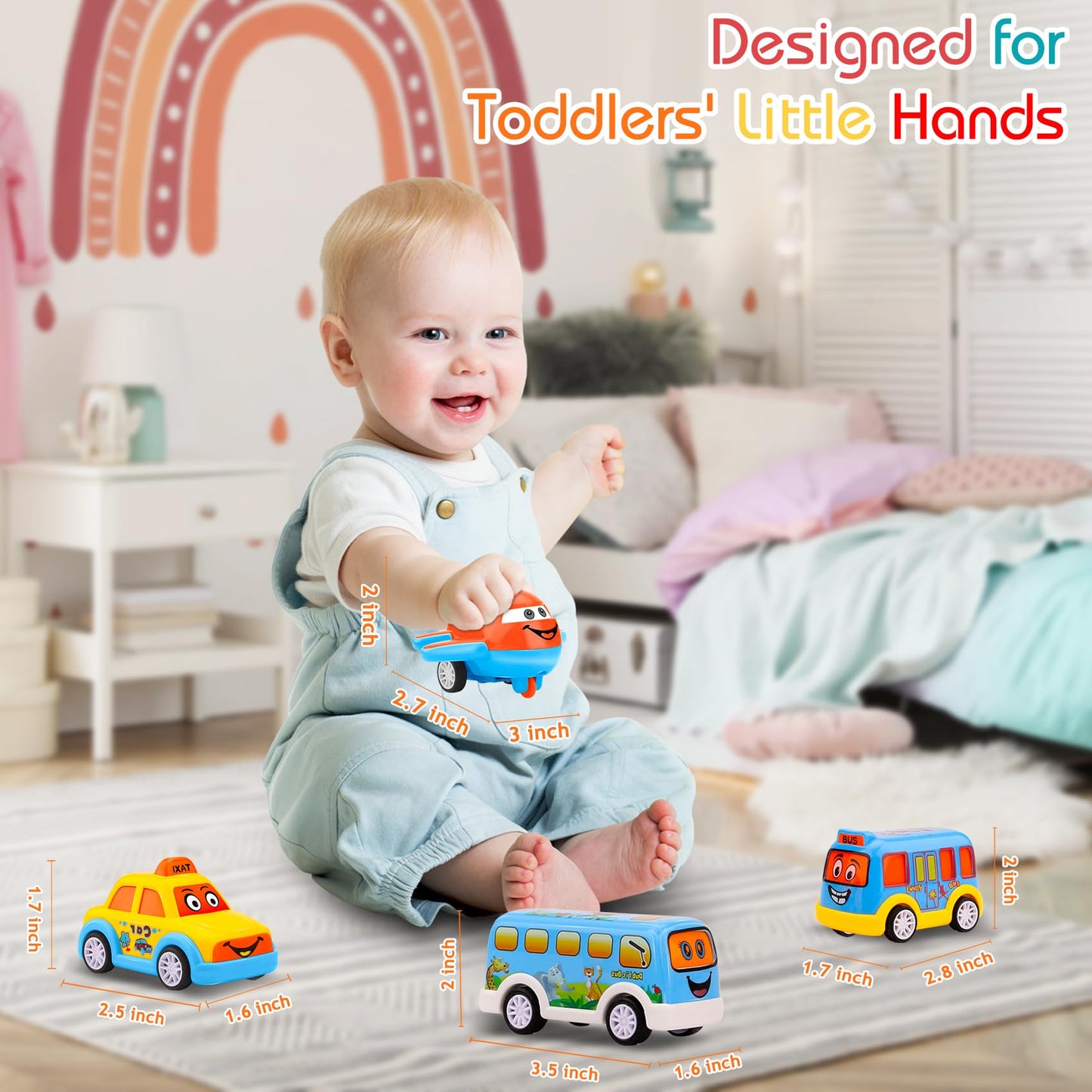 Nicmore Carrier Truck Toddler Toys Car: Transport Toy for 1 2 3 4 Year Old Boys Girls 18 Month 5-in-1 Kid Playset Gifts for Preschool Birthday