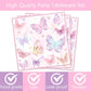 149 Pcs Butterfly Baby Shower Party Supplies Pink A Little Butterfly Is On The Way Tableware Includes Hanging Swirl, Plates, Cups, Straws, Tablecloth