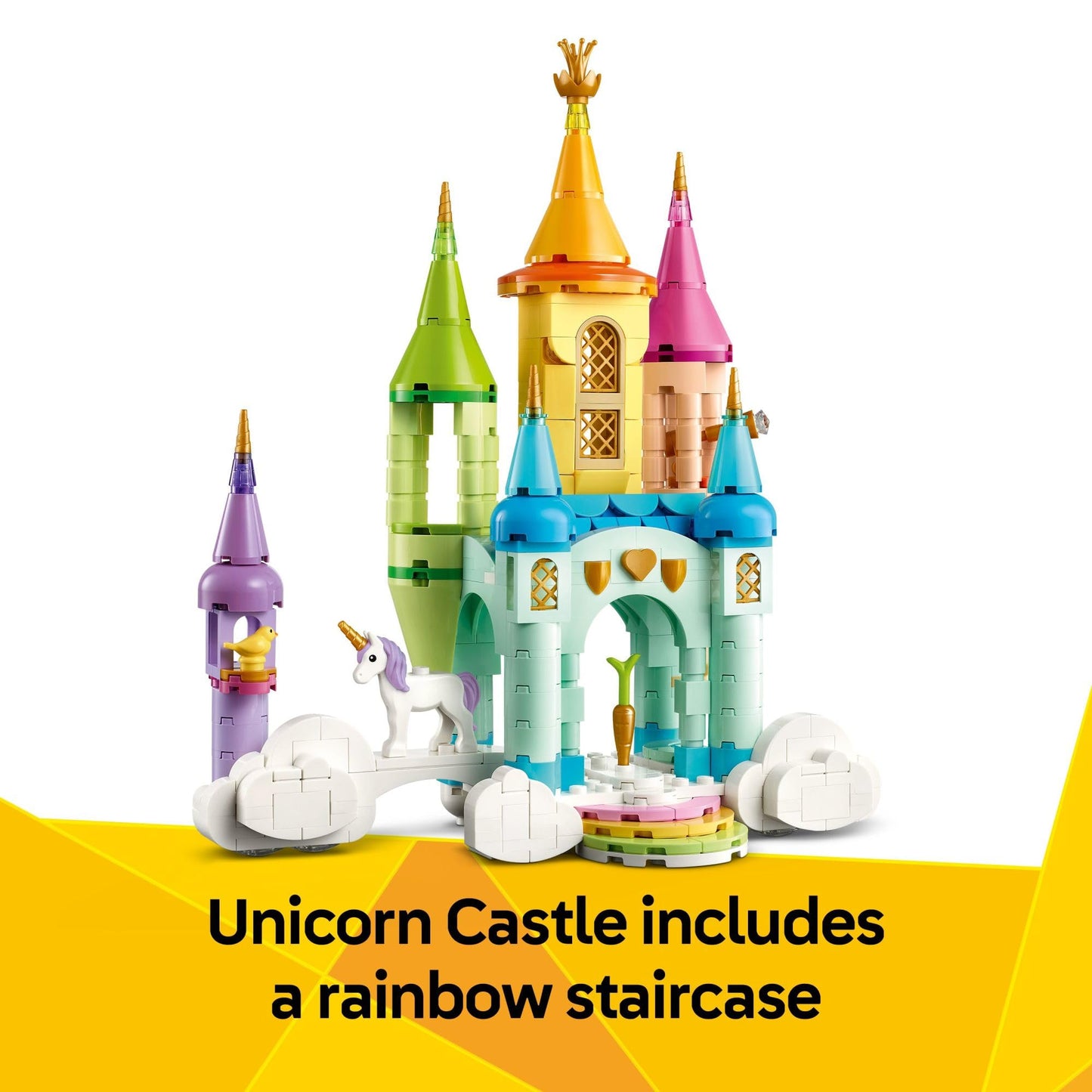 LEGO Creator 3 in 1 Unicorn Castle Building Toy for Kids - Unicorn Toy Trio for Girls & Boys, Ages 8+ - Build 3 Pretend Play Toys with 1 Set