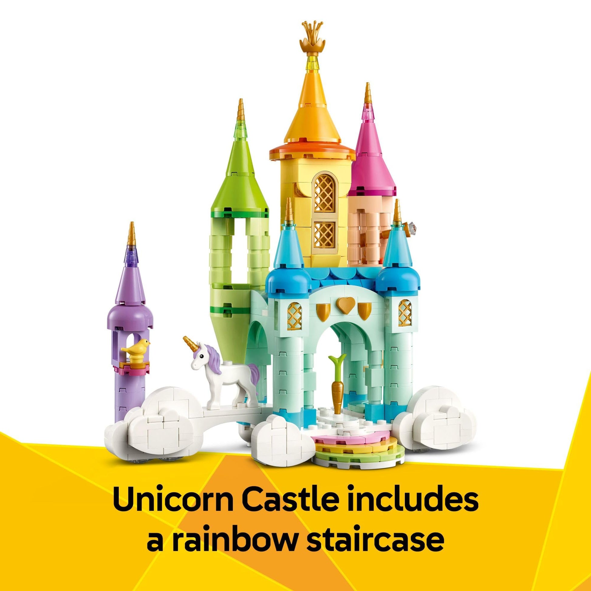 LEGO Creator 3 in 1 Unicorn Castle Building Toy for Kids - Unicorn Toy Trio for Girls & Boys, Ages 8+ - Build 3 Pretend Play Toys with 1 Set