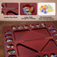 GSE Games & Sports Expert 4-Player Mancala Board Game with Multi-Color Glass Stones, Folding Wooden 4-Way Mancala Family Travel Strategy Games Set