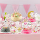 12Pcs Pink Floral Elephant Honeycomb Table Centerpieces It's a Girl Baby Shower Table Toppers Elephant Gender Reveal Party Decor Welcome Baby Girls