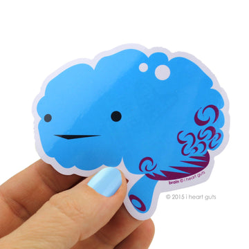 I Heart Guts Bag of Brain Stickers - 15 Brain Stickers - Neuroscience-Inspired Vinyl Stickers for Psychology Students, Med School Nerds, and Mental