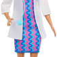 Barbie Careers Doctor Fashion Doll Wearing Removable Look with White Coat, Dress & Shoes, Plus Stethoscope Accessory