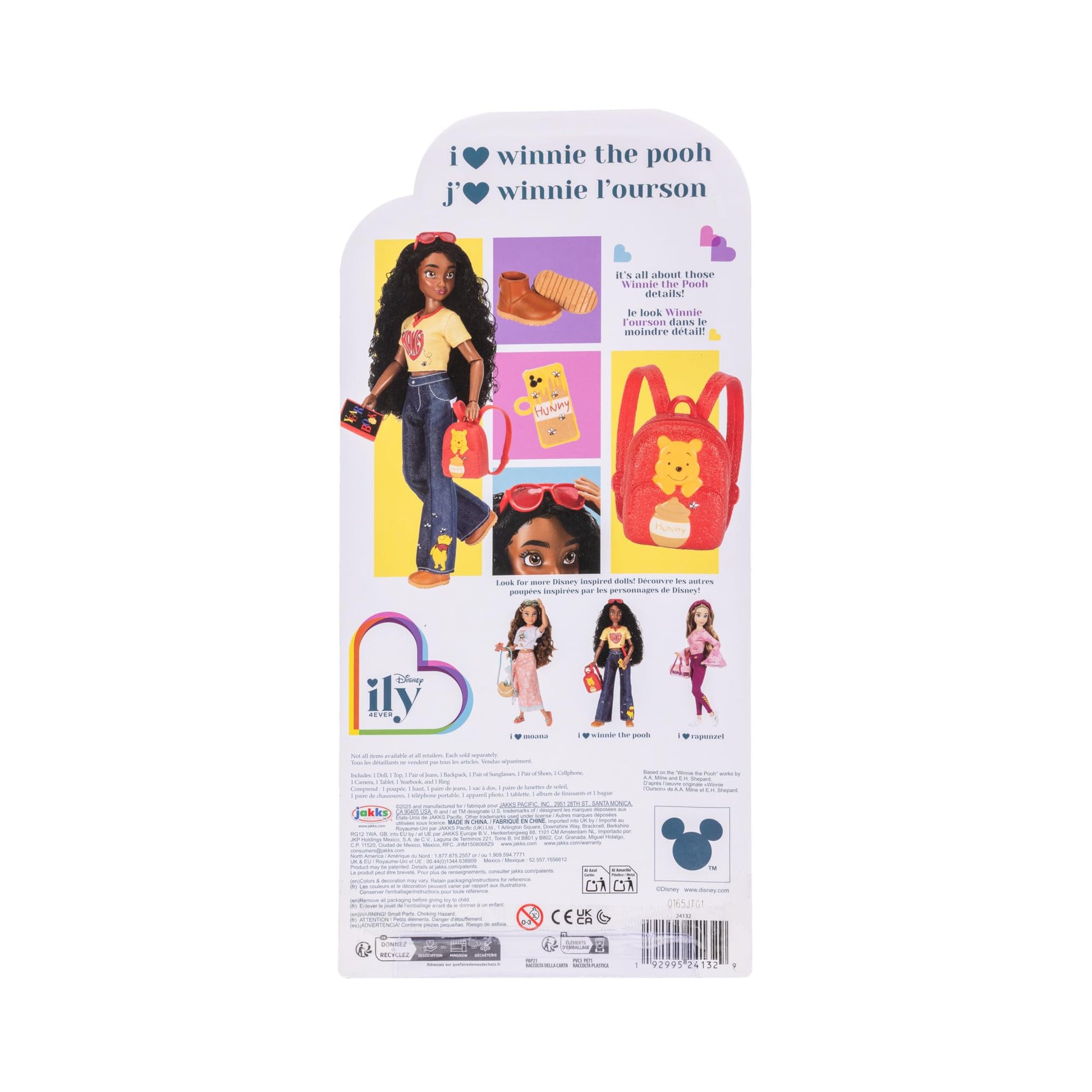 Disney ILY 4ever Fashion Dolls, Inspired by Winnie the Pooh 11.5" Tall with 13 Points of Articulation, Glittery Mickey Ring Included for You!