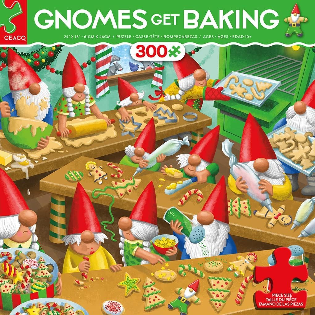 Ceaco - Holiday - Gnomes Get Baking - 300 Piece Jigsaw Puzzle