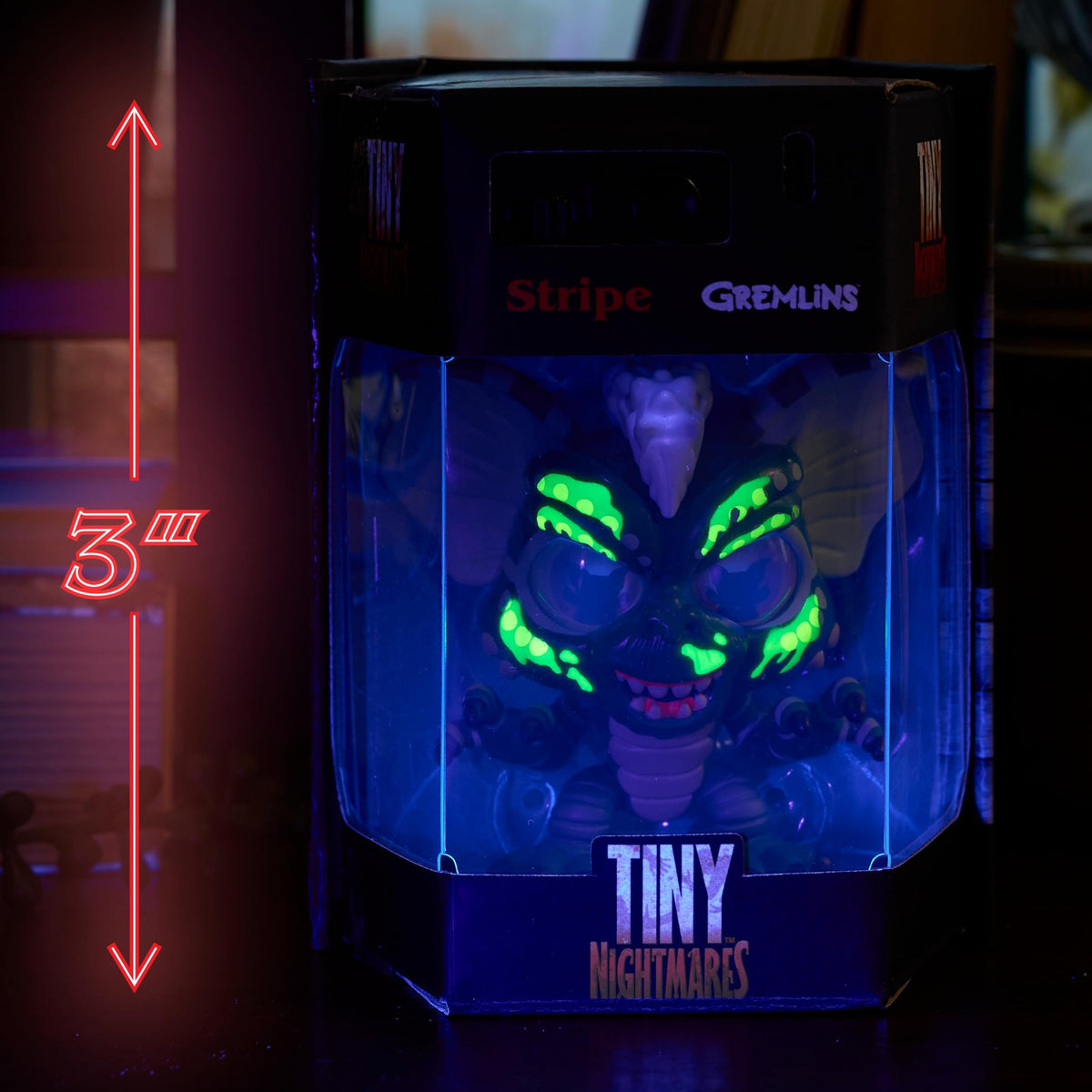 Just Play Tiny Nightmares Black Light Edition Collectible Figure - Stripe