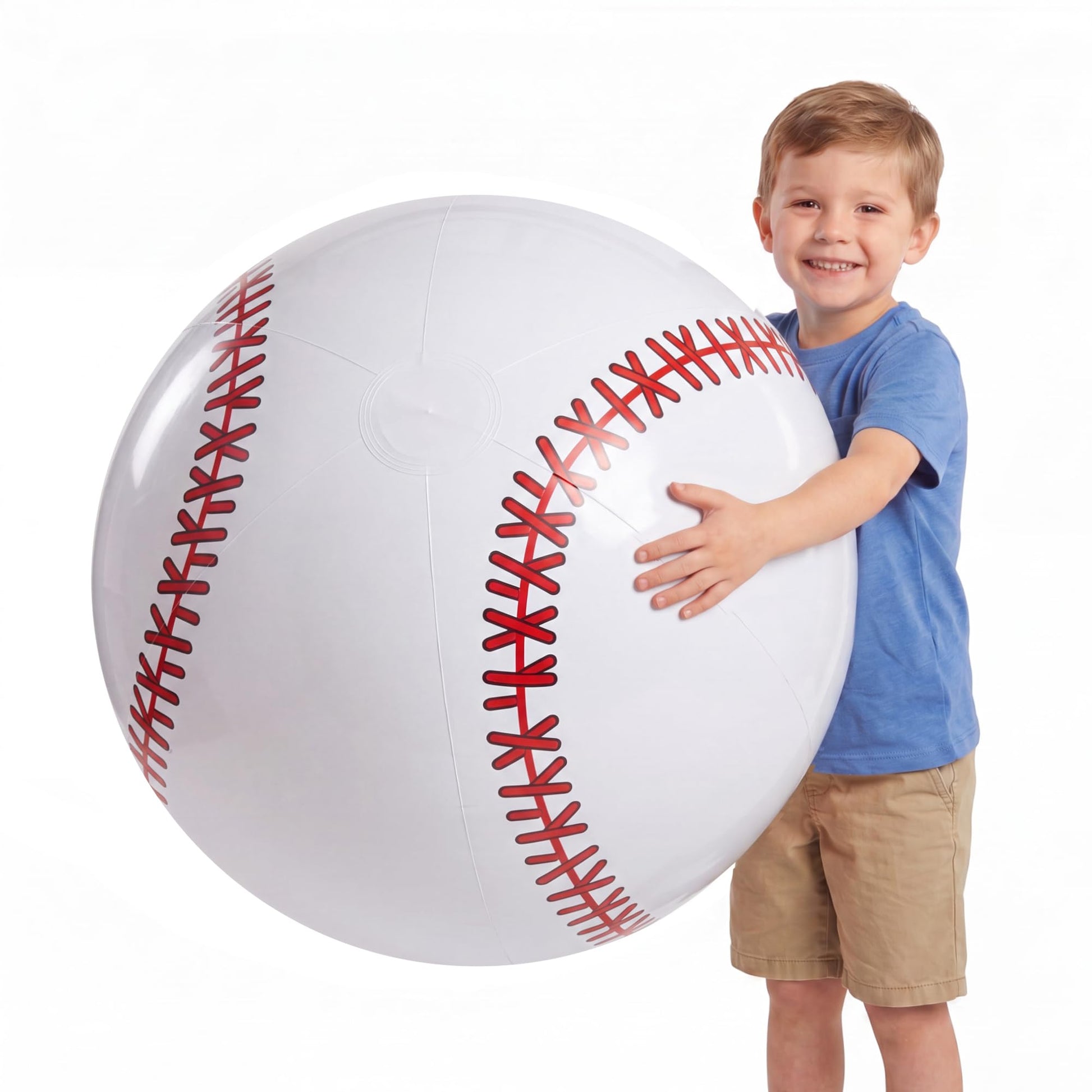 24-Inch Giant Inflatable Baseballs - Blow Up Ball Party Decoration - 3 Pack